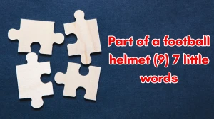 Part of a football helmet 7 Little Words 9 letters Answer