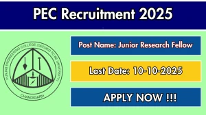 PEC Junior Research Fellow Recruitment 2025 - Apply Offline