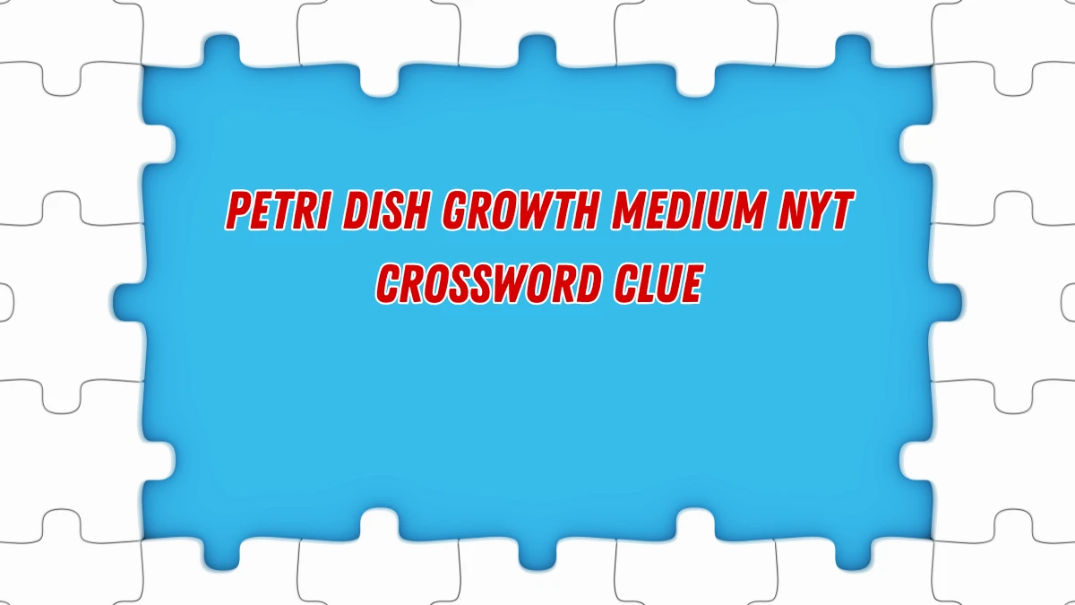 Petri Dish Growth Medium NYT Crossword Clue Answer