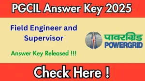 PGCIL Answer Key 2025 Out – Download Field Engineer and Supervisor Answer Key at powergrid.in PGCIL Answer Key 2025 Out – Download Field Engineer and Supervisor Answer Key at powergrid.in