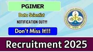 PGIMER Data Scientist Recruitment 2025 - Apply Online for 01 Posts PGIMER Data Scientist Recruitment 2025 - Apply Online for 01 Posts