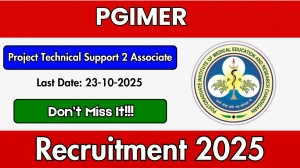 PGIMER Project Technical Support 2 Recruitment 2025 - Apply Offline