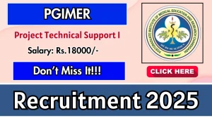 PGIMER Project Technical Support I Recruitment 2025 - Apply Online PGIMER Project Technical Support I Recruitment 2025 - Apply Online