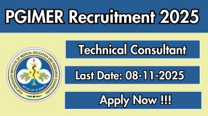 PGIMER Technical Consultant Recruitment 2025 - Apply Online