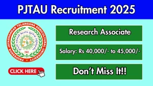 PJTAU Research Associate Recruitment 2025 – Walk in