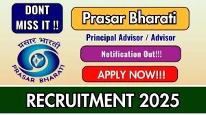 Prasar Bharati Principal Advisor / Advisor Recruitment 2025 - Apply Online