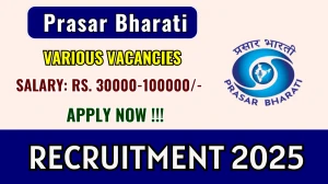 Prasar Bharati Recruitment 2025 - Apply Offline for 26 Content Producer, Copy Writer and More Posts Prasar Bharati Recruitment 2025 - Apply Offline for 26 Content Producer, Copy Writer and More Posts