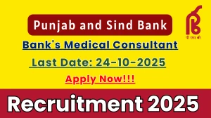 Punjab and Sind Bank BMC Recruitment 2025 - Apply Offline