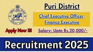Puri District Recruitment 2025 - Apply Offline for 02 Chief Executive Officer, Finance Executive Posts