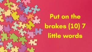 Put on the brakes 7 Little Words 10 letters Answer