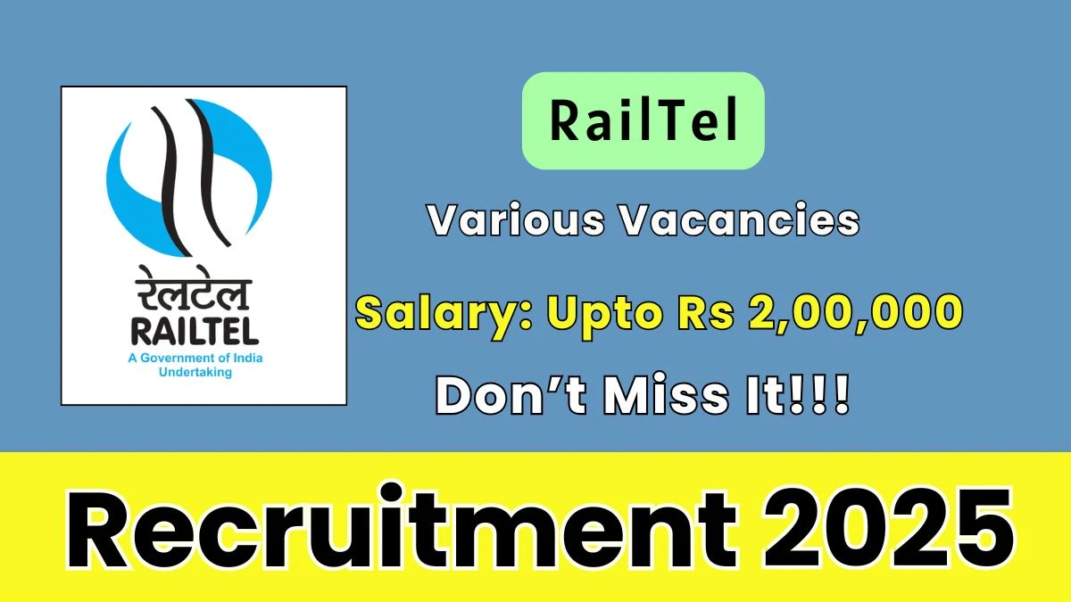 RailTel Recruitment 2025 – Walk in for 04  Server Expert, Database Administrator and Other Posts