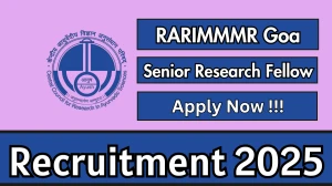 RARIMMMR Goa Senior Research Fellow Recruitment 2025 – Walk in