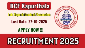 RCF Kapurthala Lab Superintendent Recruitment 2025 - Apply Offline RCF Kapurthala Lab Superintendent Recruitment 2025 - Apply Offline