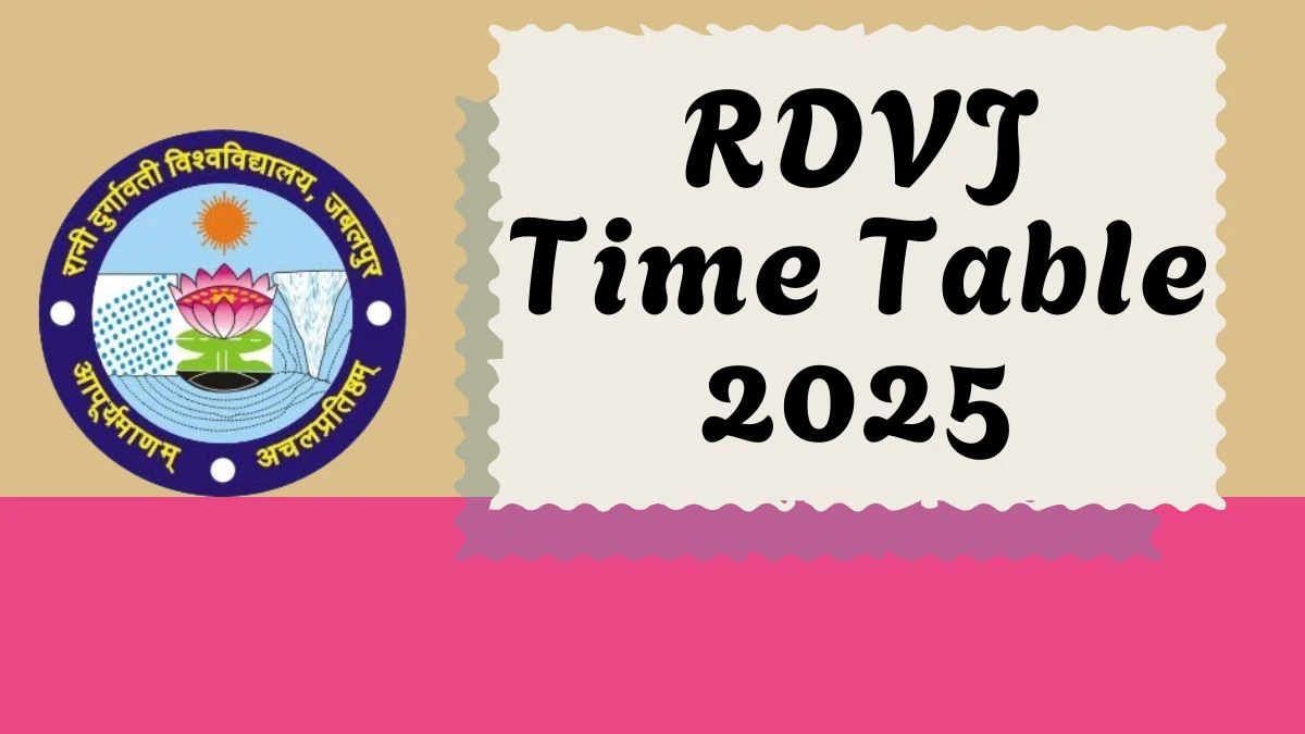 RDVJ Time Table 2025 Announced For B.A and MBA @ rdunijbpin.org Details Here RDVJ Time Table 2025 Announced For B.A and MBA @ rdunijbpin.org Details Here
