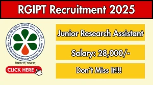 RGIPT Junior Research Assistant Recruitment 2025 - Apply Offline