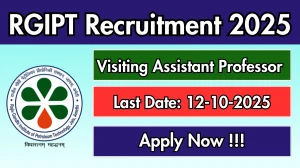 RGIPT Visiting Assistant Professor Recruitment 2025 - Apply Online
