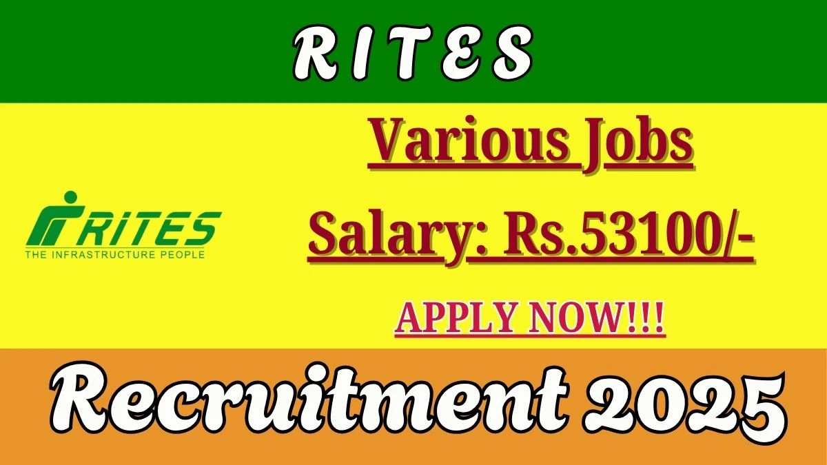 RITES Individual Consultant Recruitment 2025 - Apply Online for 1 Posts RITES Individual Consultant Recruitment 2025 - Apply Online for 1 Posts