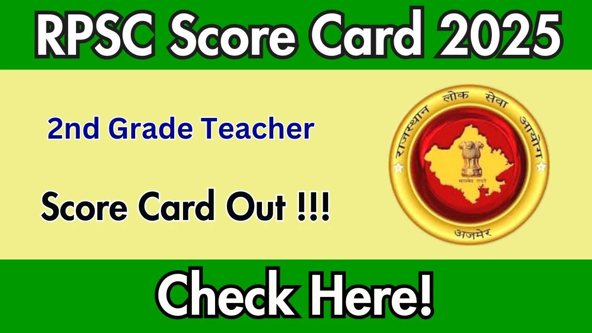 RPSC 2nd Grade Teacher Score Card 2025 Released – Download PDF at rpsc.rajasthan.gov.in RPSC 2nd Grade Teacher Score Card 2025 Released – Download PDF at rpsc.rajasthan.gov.in