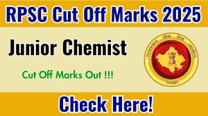 RPSC Junior Chemist Cut Off Marks 2025 has released: Check Cut off Marks here rpsc.rajasthan.gov.in