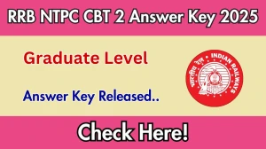 RRB NTPC CBT 2 Answer Key 2025 Out – Download Graduate Level PDF at rrbcdg.gov.in RRB NTPC CBT 2 Answer Key 2025 Out – Download Graduate Level PDF at rrbcdg.gov.in