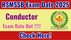 RSMSSB Conductor Exam Date 2025 Announced at rssb.rajasthan.gov.in Exam details here