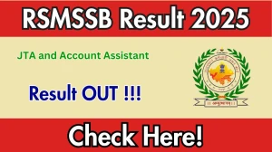 RSMSSB JTA and Account Assistant Result 2025 Out at rssb.rajasthan.gov.in, Direct Link to Download Result PDF Here RSMSSB JTA and Account Assistant Result 2025 Out at rssb.rajasthan.gov.in, Direct Link to Download Result PDF Here