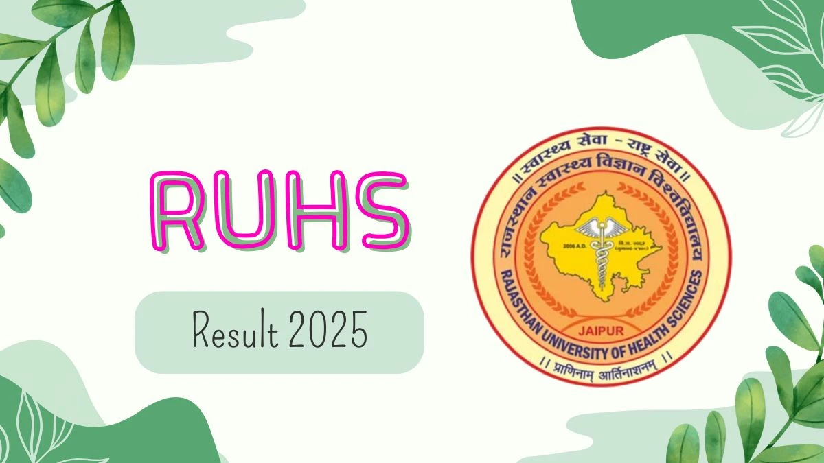 RUHS Result 2025 Out at ruhsraj.org Direct Link to Download PG Course Result