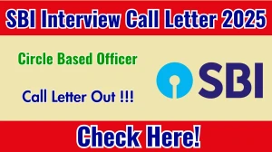 SBI CBO Interview Call Letter 2025 OUT Download Hall Ticket at sbi.bank.in SBI CBO Interview Call Letter 2025 OUT Download Hall Ticket at sbi.bank.in