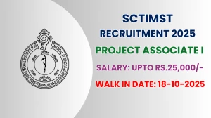 SCTIMST Project Associate I Recruitment 2025 – Walk in