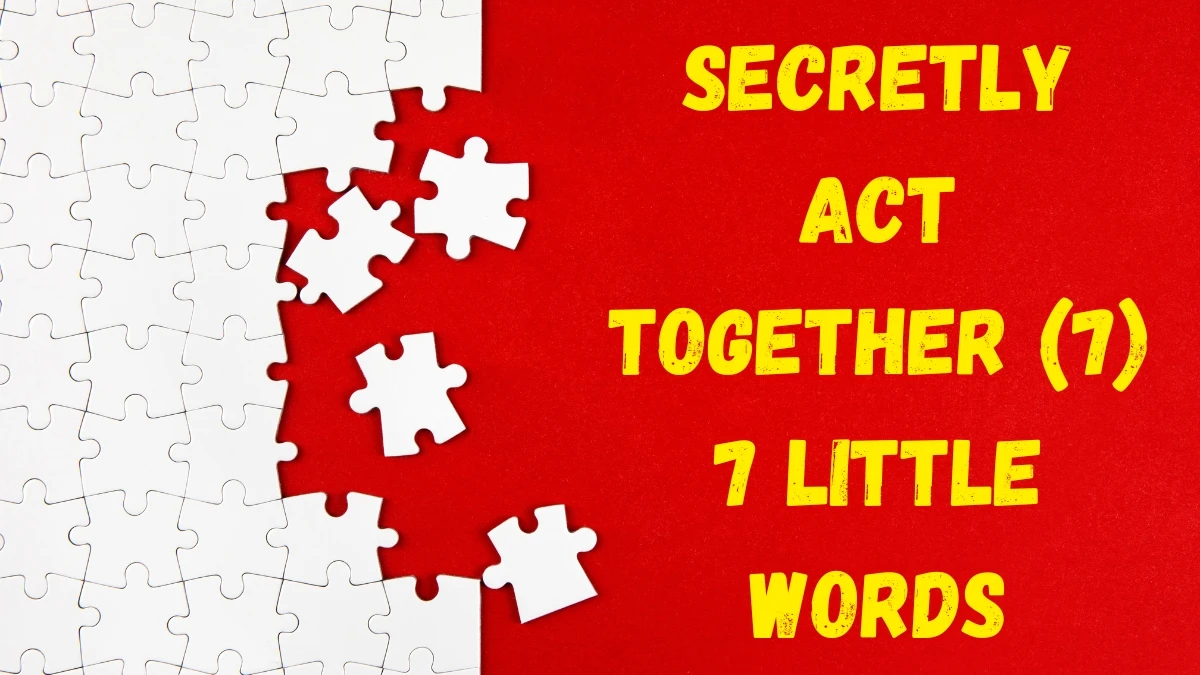 Secretly act together 7 Little Words 7 letters Answer