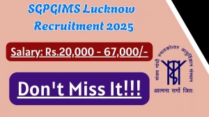 SGPGIMS Lucknow Recruitment 2025 - Apply Offline for 7 Data Entry Operator, Project Research Scientist, Project Technical Support Posts