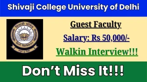 Shivaji College University of Delhi Guest Faculty Recruitment 2025 – Walk in
