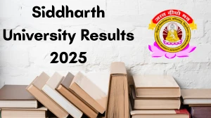 Siddharth University Result 2025 Out at suksn.edu.in Direct Link to Download UG and PG Marksheet