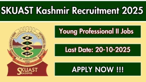 SKUAST Kashmir Young Professional II Recruitment 2025 - Apply Offline