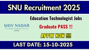 SNU Education Technologist Recruitment 2025 - Apply Online SNU Education Technologist Recruitment 2025 - Apply Online