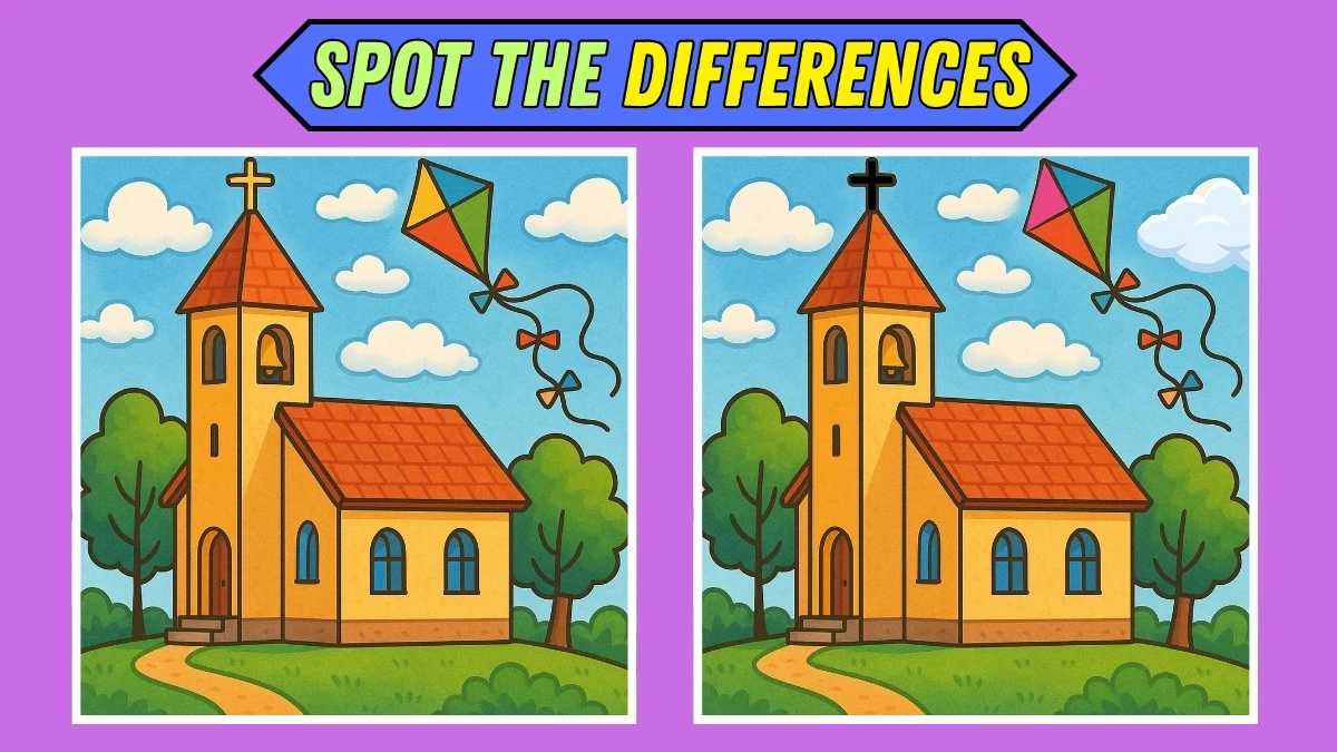 Spot 3 differences in the home and church picture in 10 seconds. Test your attentiveness!