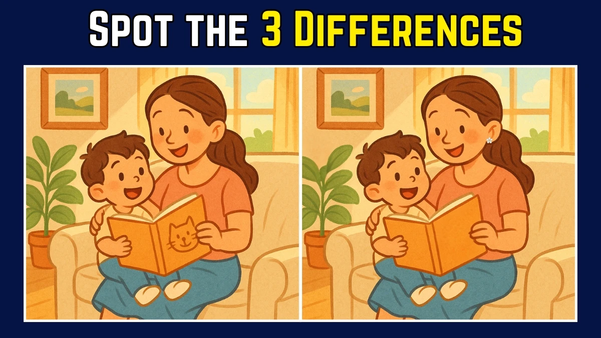 Spot the 3 Difference: Only 5 out of 50 can spot the 3 differences in the Mother and Son Image in in 12 Seconds