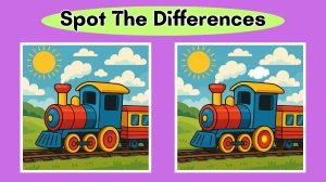 Spot the 3 Difference: Only 5 out of 50 can spot the 3 differences in the Train ...