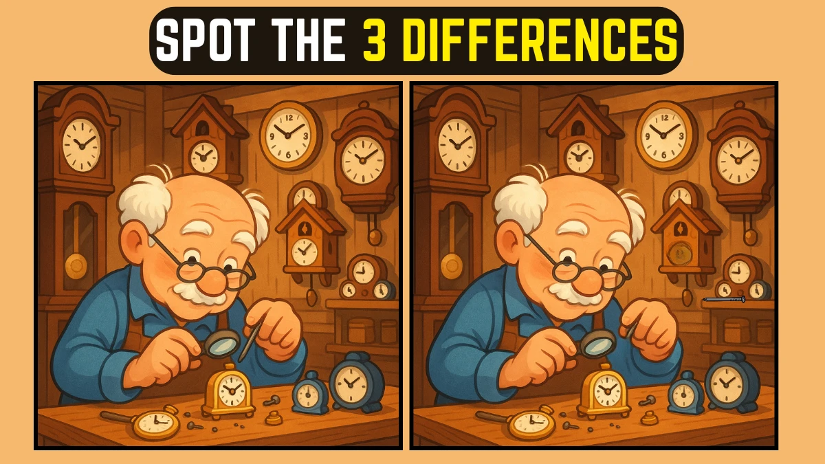 Spot the 3 Difference: Only 1 in 10 people can find all the differences in 12 Seconds
