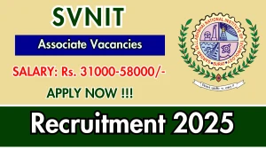 SVNIT Recruitment 2025 - Apply Offline for 01 Research Associate I/ Project Associate I Posts SVNIT Recruitment 2025 - Apply Offline for 01 Research Associate I/ Project Associate I Posts
