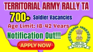Territorial Army Rally Recruitment 2025 - Apply Offline for 716 Soldier Posts