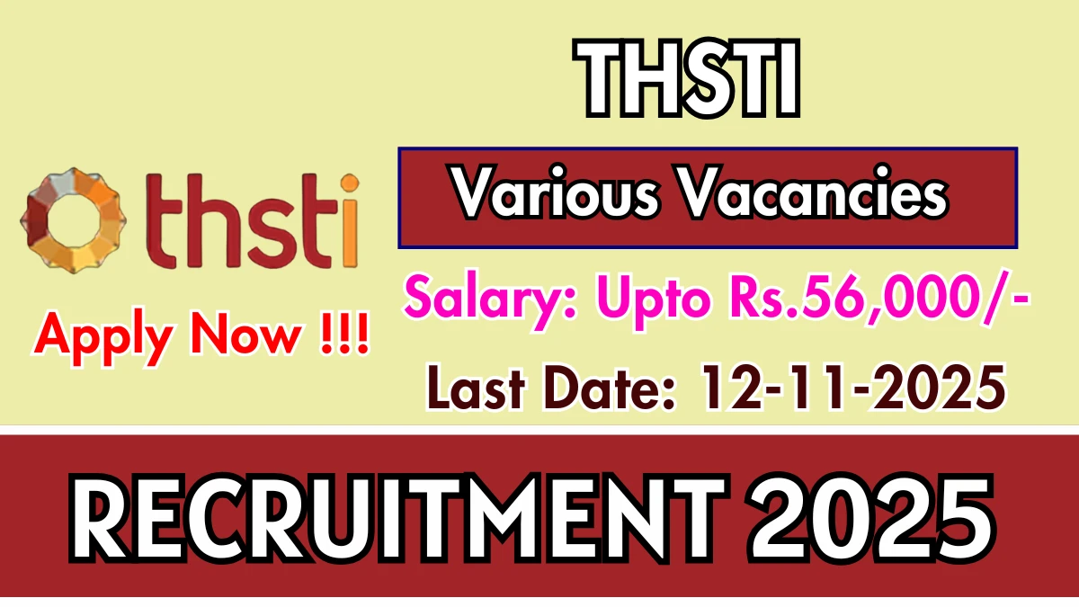 THSTI Recruitment 2025 - Apply Online for 06 Project Technical Support, Data Coordinator and More Posts THSTI Recruitment 2025 - Apply Online for 06 Project Technical Support, Data Coordinator and More Posts