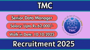 TMC Senior Data Manager Recruitment 2025 – Walk in