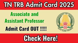 TN TRB Associate and Assistant Professor Admit Card 2025 OUT Download Hall Ticket at trb.tn.gov.in
