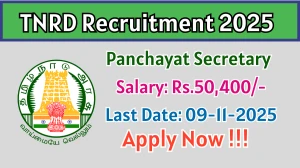 TNRD Panchayat Secretary Recruitment 2025 - Apply Offline for 54 Posts