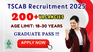 TSCAB Staff Assistant Recruitment 2025 - Apply Online for 225 Posts TSCAB Staff Assistant Recruitment 2025 - Apply Online for 225 Posts