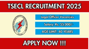 TSECL Legal Officer Recruitment 2025 - Apply Offline for 01 Posts TSECL Legal Officer Recruitment 2025 - Apply Offline for 01 Posts
