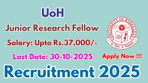 UoH Junior Research Fellow Recruitment 2025 - Apply Offline