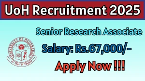 UoH Senior Research Associate Recruitment 2025 - Apply Offline