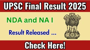 UPSC NDA and NA I Final Result 2025 Out at upsc.gov.in, Direct Link to Download Result PDF Here UPSC NDA and NA I Final Result 2025 Out at upsc.gov.in, Direct Link to Download Result PDF Here